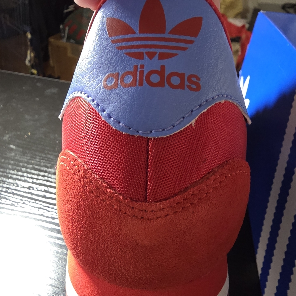 adidas Galaxy OG JR1147 Red Blue Men's Originals Athletic Sneakers - Picture 4 of 7